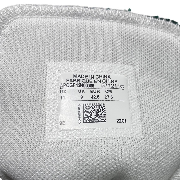 Converse Ctas Lugged Shoes Casual Canvas Green White Women Custom 571211C-WTGRWT - Picture 10 of 11